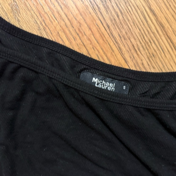 Michael Lauren Black One-Shoulder Crop Top - Picture 4 of 4